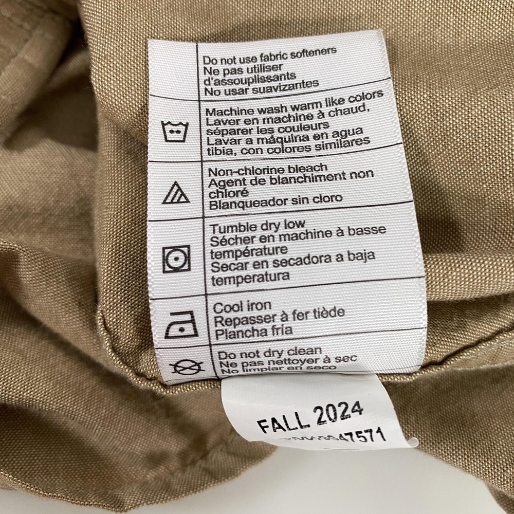 Carhartt Shirt Mens XL Tan Loose Fit Button Down Long Sleeve Work Cotton TW4368 - Picture 8 of 13